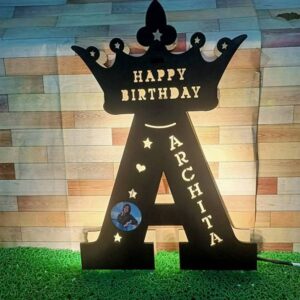 Alphabet Photo Lamp For Birthday Cart