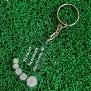 Baby Foot Clear Keychain Cart