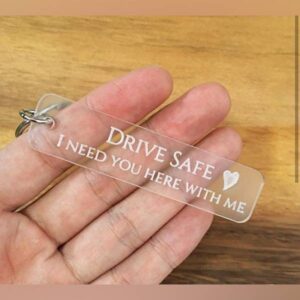 Drive Safe Clear Keychain Cart
