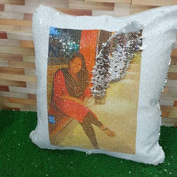 Magic Pillow With Photo || Sequin Pillow With Photo || Magic Cushion