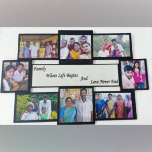 Personalised Text Family Photo Frame 1 Cart