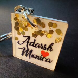 resin keychain with name