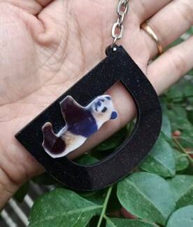 Alphabet with Panda Keychain