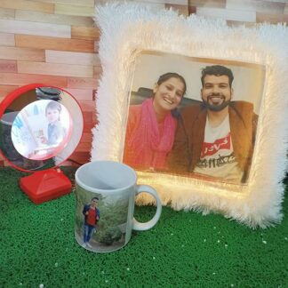 Combo Mug Red Magic Mirror Led Cushion