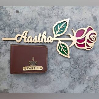Combo Wallet And Rose