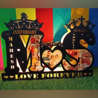 Couple LED Initial with Photos Nigh Lamp