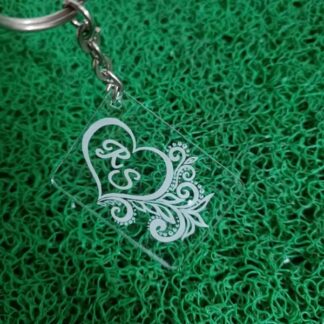 Couple Logo Clear Keychain