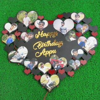 Heart Shaped Photo Collage For Birthday