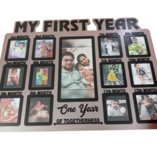 My First Year Picture Frame | 12-Month Baby Photo Collage Keepsake