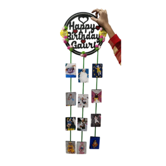 My First Year Wooden Photo Frame – Personalized Birthday Name Frame