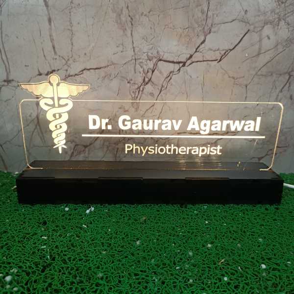 Physiotherapist Name Plate || Dr Name Plate For Table || Doctor Name Board 2 Physiotherapist Name Plate || Dr Name Plate For Table || Doctor Name Board - Image 2
