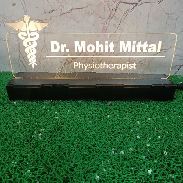 Physiotherapist Name Plate || Dr Name Plate For Table || Doctor Name Board 6 Physiotherapist Name Plate || Dr Name Plate For Table || Doctor Name Board - Image 6
