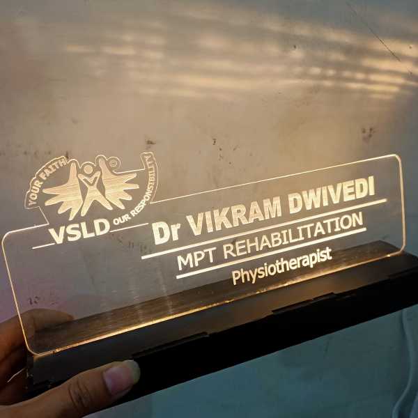 Physiotherapist Name Plate || Dr Name Plate For Table || Doctor Name Board 4 Physiotherapist Name Plate || Dr Name Plate For Table || Doctor Name Board - Image 4