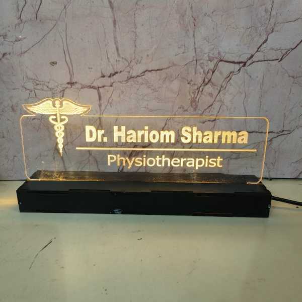 Physiotherapist Name Plate || Dr Name Plate For Table || Doctor Name Board 5 Physiotherapist Name Plate || Dr Name Plate For Table || Doctor Name Board - Image 5