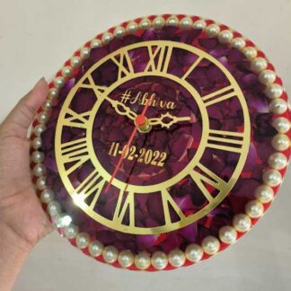 Varmala Preservation In Clock | "Timeless Love: Preserving Varmalas within the Ticks of a Clock"