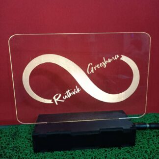 Infinity Love LED Clear Plaque For Couples