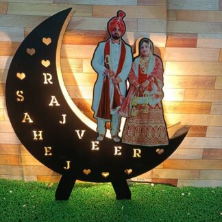 Moon Nigh Lamp With Names And Photo