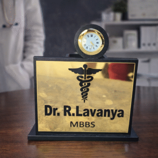 personalized doctor name plate for clinic desk