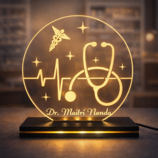 LED smart name board for doctors with personalised design