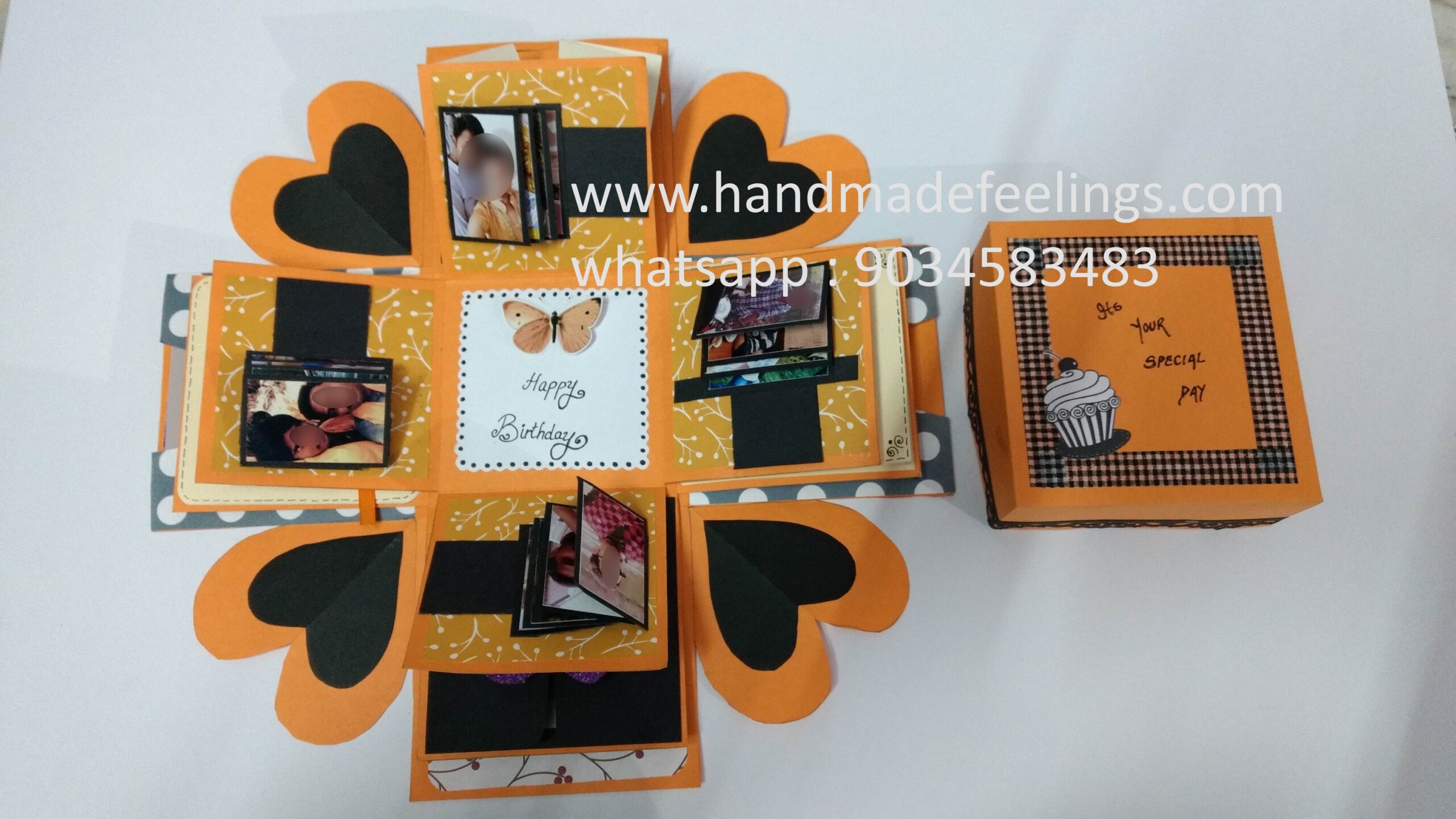 3 Layered Explosion Box with Tricks - 12x12x12 cm (Yellow Theme) 2 3 Layered Explosion Box with Tricks - 12x12x12 cm (Yellow Theme) - Image 2