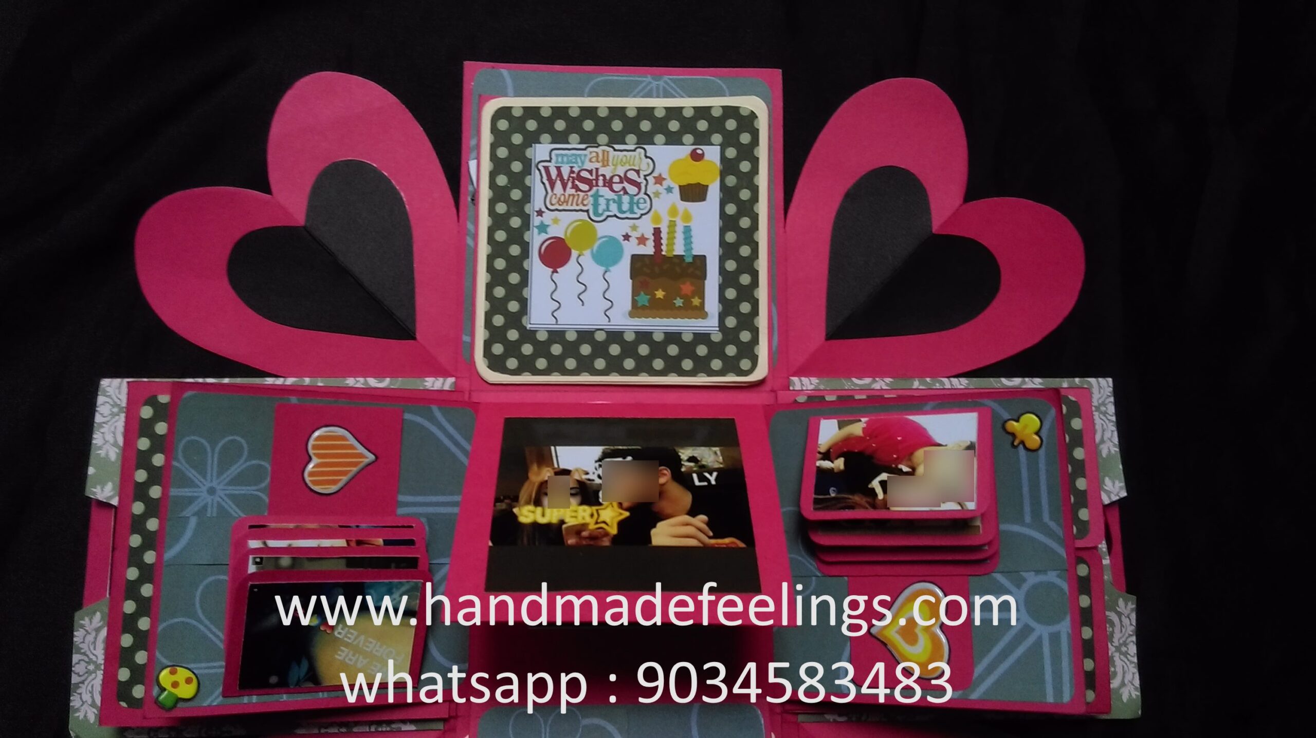 3 Layered Explosion Box with Tricks - 12x12x12 cm (Red Black Theme) 3 3 Layered Explosion Box with Tricks - 12x12x12 cm (Red Black Theme) - Image 3