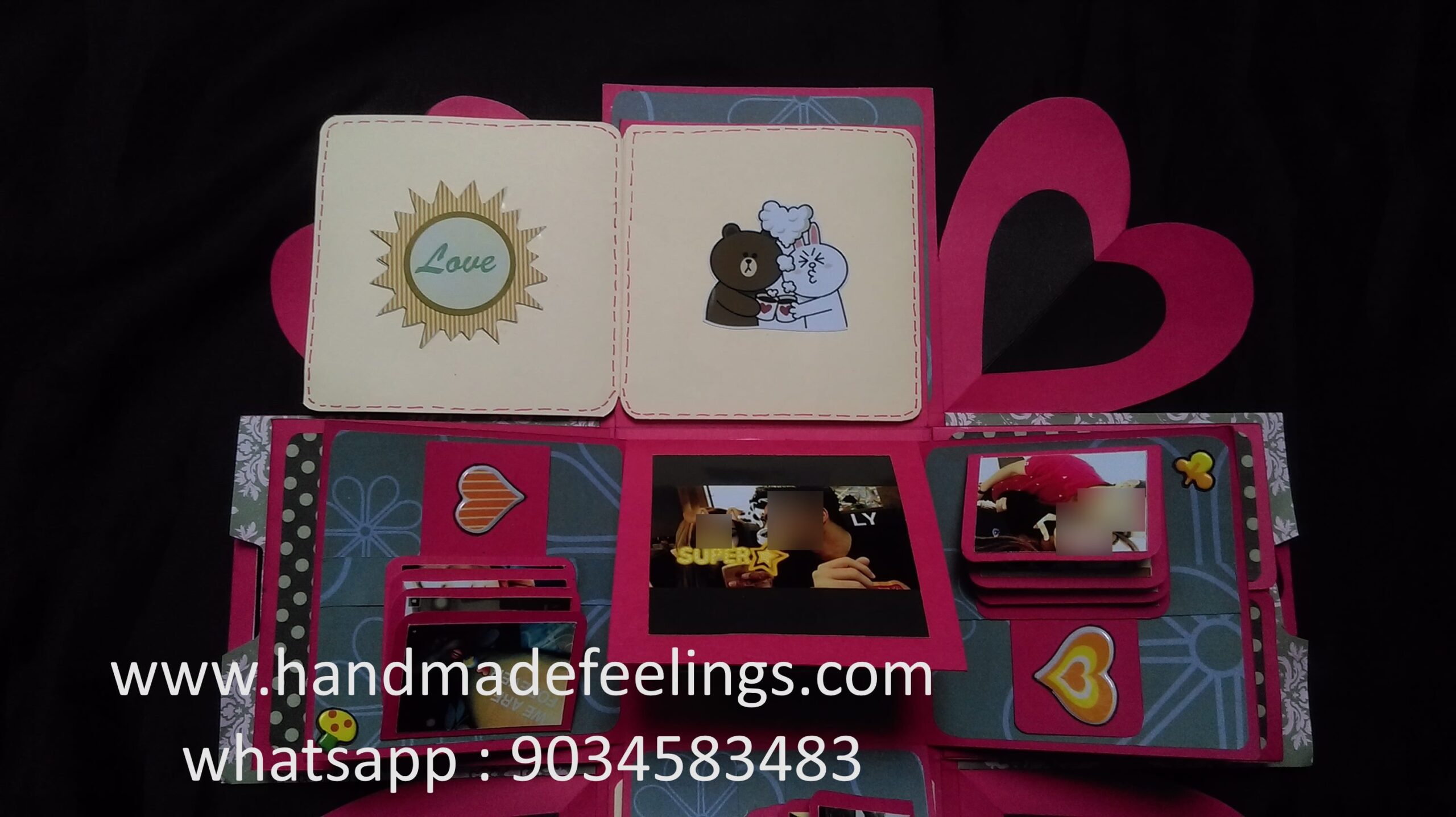 3 Layered Explosion Box with Tricks - 12x12x12 cm (Red Black Theme) 4 3 Layered Explosion Box with Tricks - 12x12x12 cm (Red Black Theme) - Image 4