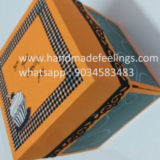 3 Layered Explosion Box with Tricks - 12x12x12 cm (Yellow Theme)