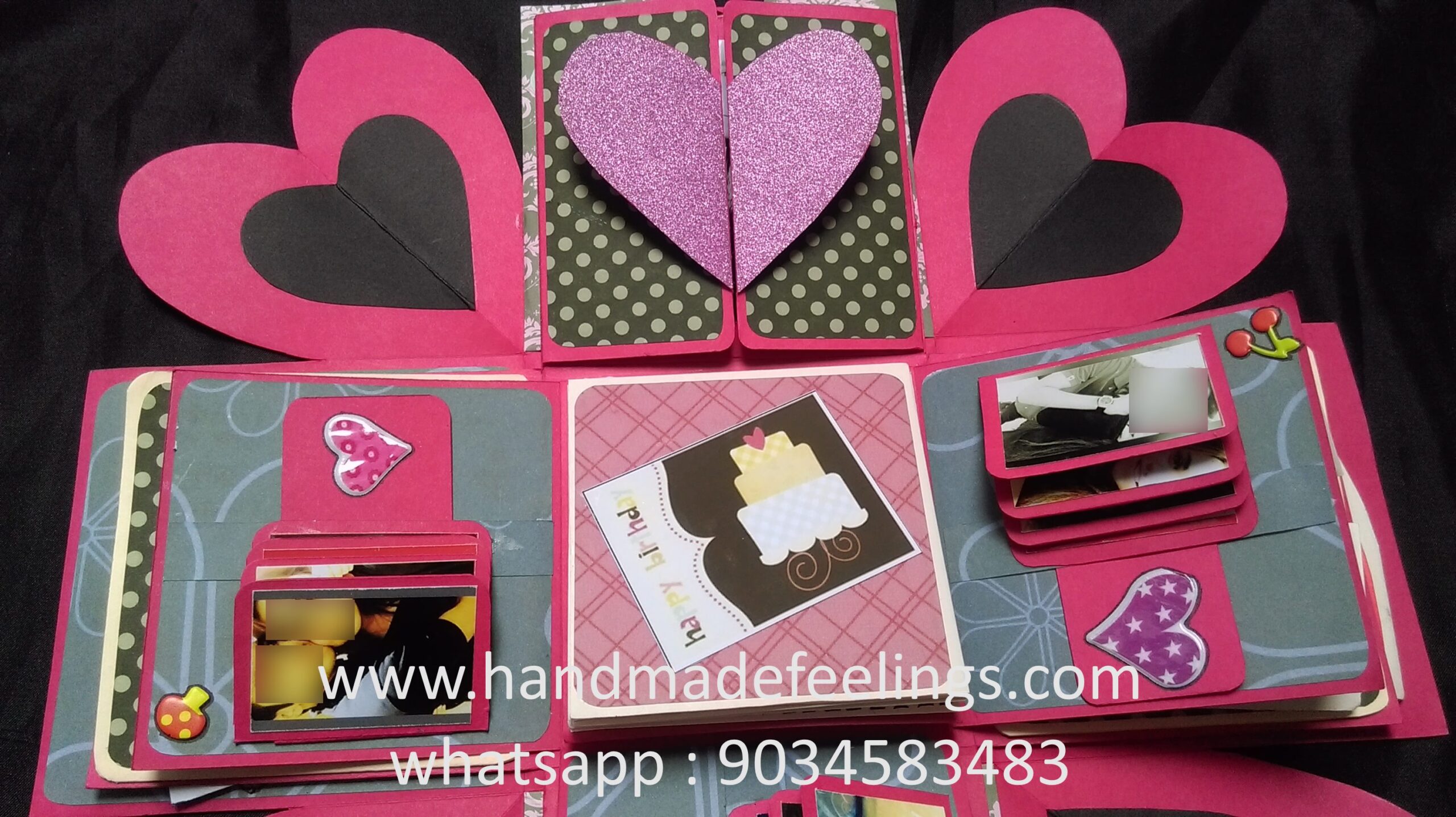 3 Layered Explosion Box with Tricks - 12x12x12 cm (Red Black Theme) 5 3 Layered Explosion Box with Tricks - 12x12x12 cm (Red Black Theme) - Image 5