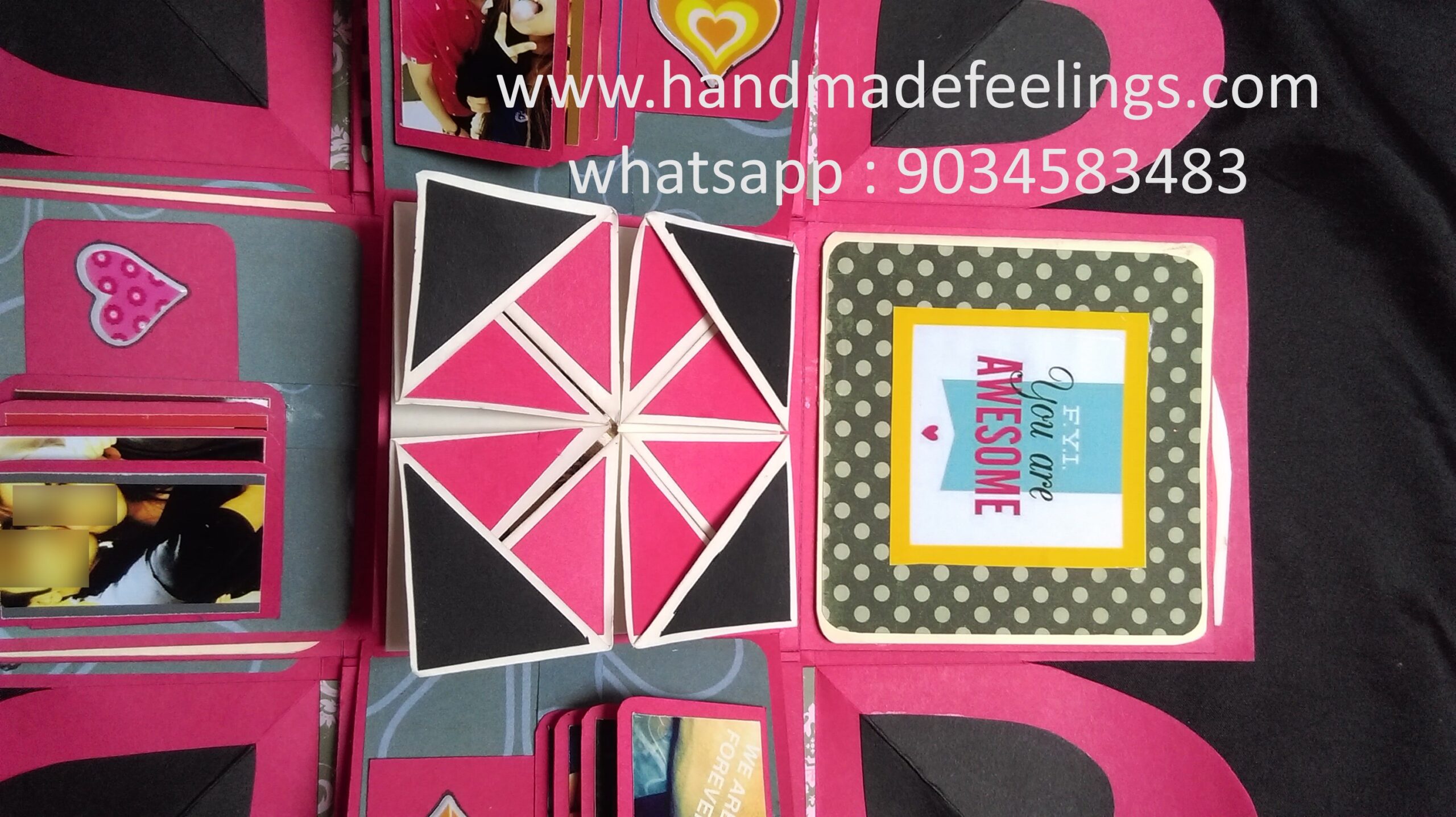 3 Layered Explosion Box with Tricks - 12x12x12 cm (Red Black Theme) 7 3 Layered Explosion Box with Tricks - 12x12x12 cm (Red Black Theme) - Image 7