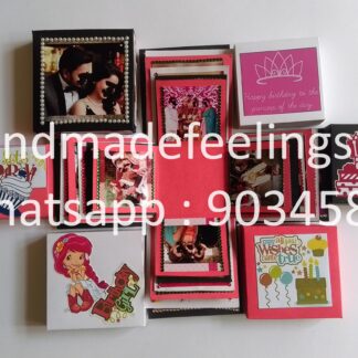 Love Theme Explosion Box - Red, black and white - 9x9x9 cm