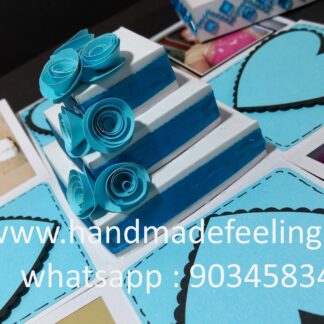 HFGifts - Personalized Gifts for Every Occasion | Unique & Custom Creations 18 3 tiered cake explosion box blue Theme