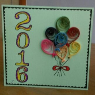 Quilled New Year Card