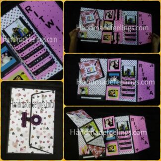 Multi Flap Card - White Pink Theme