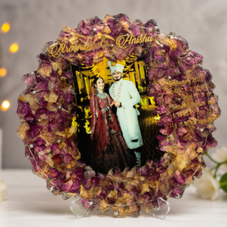 Full Flower Wreath Round Resin Varmala Frame