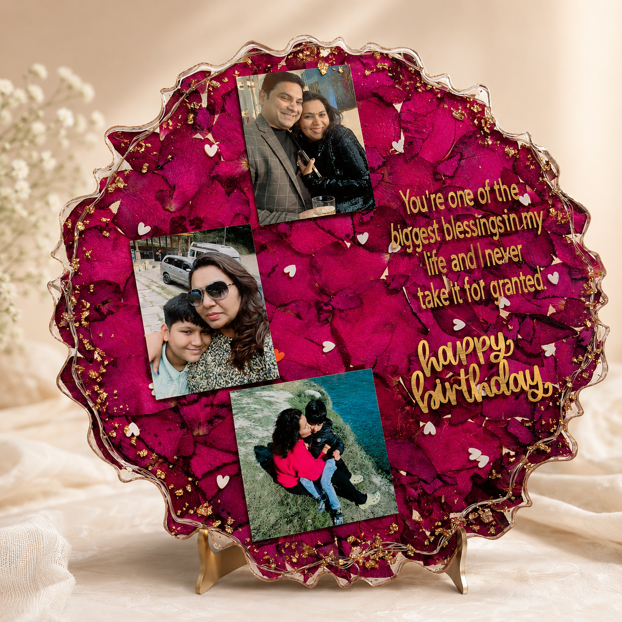 Multi Photo Memory Resin Varmala Frame 1 Multi Photo Memory Resin Varmala Frame