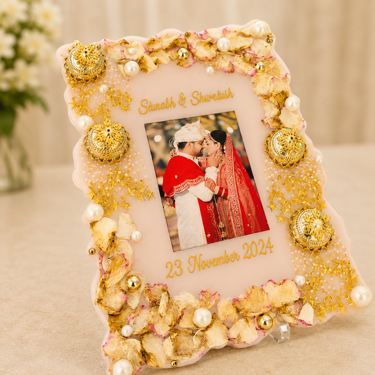 Compact Portrait Resin Varmala Preservation Frame 1 Compact Portrait Resin Varmala Preservation Frame