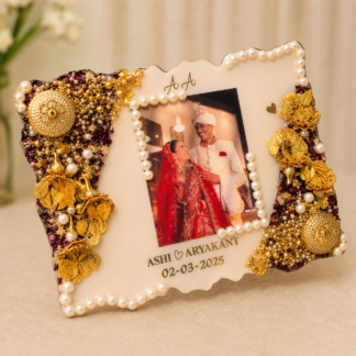 Royal Floral Resin Varmala Preservation Frame