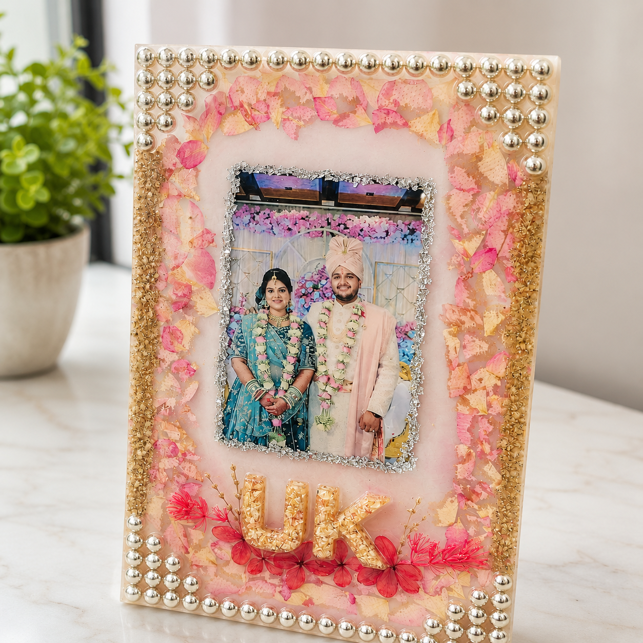 Vertical Portrait Resin Varmala Preservation Frame 1 Vertical Portrait Resin Varmala Preservation Frame