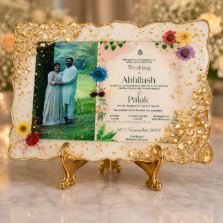 Premium Wedding Card Resin Preservation Frame