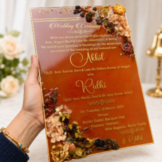 Wedding Invitation Resin Preservation Frame